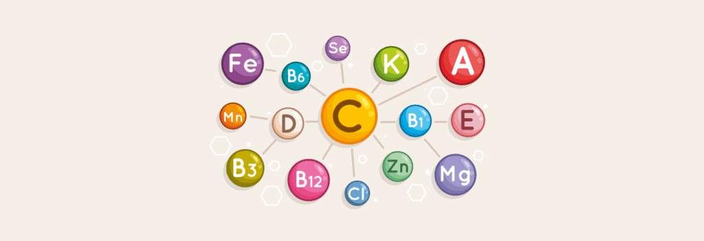 Organic grains on 'Essential Nutrients' page.