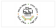 Halal certification logo displayed on the Annapoorna Organic website, a company that imports organic groceries from India and sells them in Kuala Lumpur, Malaysia. The logo indicates that the company's products are produced, processed, and handled in accordance with the halal standards.